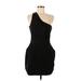 Twenty8Twelve Casual Dress - Mini Plunge Sleeveless: Black Print Dresses - Women's Size 8