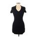 Abercrombie & Fitch Casual Dress - Mini: Black Solid Dresses - Women's Size 2X-Small Petite