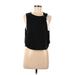 Crz Yoga Active Tank Top: Black Color Block Activewear - Women's Size Large