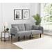 Linen Tufted Futon Couch with stereo for Living Room Convertible Fabric Upholstered Sleeper Sofa Bed