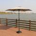 8.8 feet Outdoor Aluminum Patio Umbrella with 33 pounds Round Resin Umbrella Base