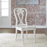 Liberty Furniture Magnolia Manor Solid Wood Queen Anne Back Side Chair in White Wood in Brown/White | 42 H x 19 W x 25 D in | Wayfair LBT244-C2500S