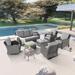 Red Barrel Studio® 8-Piece Patio Sofa Set Rattan Outdoor Furniture Set Swivel Rocking Sofa in Gray | Wayfair C76B79C9D1064CA88FE4E728FDDEBAC4
