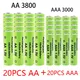1 5 V AA + AAA NI MH Wiederaufladbare AA Batterie AAA Alkaline 3800-3000mah Für Taschenlampe