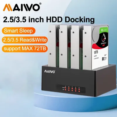 Maiwo HDD Docking station 4 Bay Sata zu USB 3 0 Adapter für 2.5/3 5 Zoll SSD Disk Case HDD Box Dock