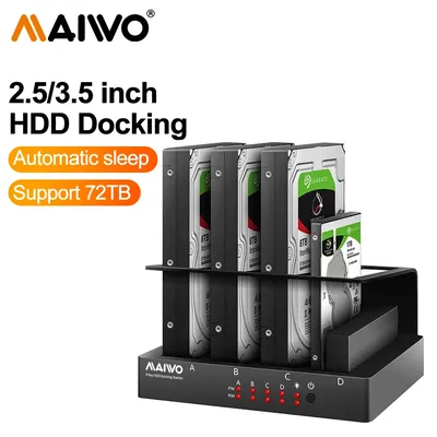 Maiwo 4bay Festplatten gehäuse Sata zu USB 3 0 HDD Docking station 3 5 & Zoll SSD/HDD Festplatte