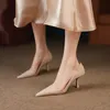 NEUE Frühjahr Frauen Schuhe Spitz Dünne Ferse Frauen Pumpen Split Leder schoffel für Frauen Elegante