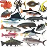 Oenux Sealife Tiere Action figuren Ozean Fisch Lachs Thunfisch Modell Figuren Mini PVC Schulprojekt