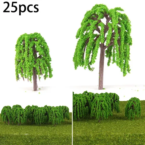 Pflanzen modell Baum Grün Küche Landschaft Layout Kunststoff Harz Zug Eisenbahn 25 stücke 3D
