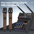 Profession eller 4-Kanal-Audiomischer mit integriertem 2-Hand-UHF-Mikrofon-Funkmikrofon 150m mit 16