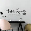 The Lash Room Sign Vinyl Wall Sticker Eyelash Studio Beauty Salon Decor Lashes Brows Make Up Wall