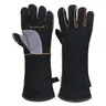 Extreme feuer-und hitze beständige Handschuhe Leder mit Kevlar-Nähten für Kamin Herd Ofen Grill