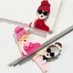 Fashion Red Pink Beauty Girl Acrylic Brooches for Women Cartoon Glasses Lady Brooch Badge Lapel Pins