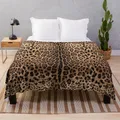 Leopard Print Skin Throw Blanket Sofa Quilt Polar blanket manga