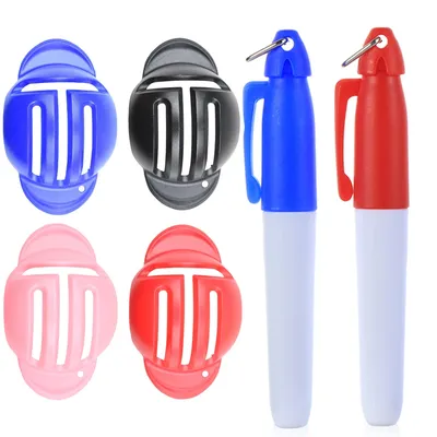 Golf Ball Triple Track Liner Marker Template Drawing Pen Alignment Marks Tool Sport Training Aids Outdoor Golf Sport Tool