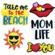 PVC Rubber Bag Charms for Bogg Bag DIY Alphabet Lips Inserts Charms Bag Charms Decorations Beach Bag