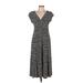 Jones New York Casual Dress - Midi: Black Print Dresses - Women's Size 8