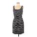 Express Cocktail Dress - Sheath: Black Stripes Dresses - Women's Size 10