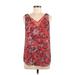 Maurices Sleeveless Blouse: Red Tops - Women's Size Medium