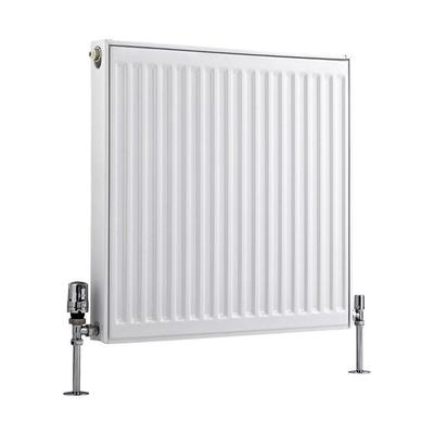 Eco - Flachheizkörper Typ 11 (Horizontal) 600mm x 600mm - Weiß - Hudson Reed Image