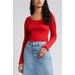 Smocked Scoop Neck Crop Top