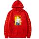 unisex banana fish hoodie harajuku sweatshirt cosplay costume long sleeve pullover coat for girls women for anime fans red