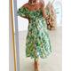 Women's Casual Dress Swing Dress A Line Dress Floral Pocket Print Off Shoulder Long Dress Maxi Dress Stylish Daily Date Half Sleeve Summer