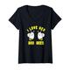 Damen I Love Her Boo Bees Halloween Funny As Boo Bees T-Shirt mit V-Ausschnitt