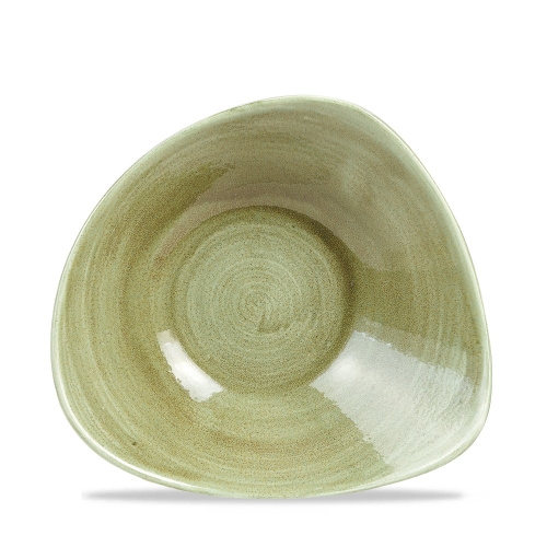 Churchill 12 x Schale dreieckig 24cm STONECAST PATINA burnished green