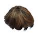 Abkekeiui Button Women s Fluffy Black Gradient Brown Wig Fluffy Lifelike Short Straight Hair Cap