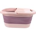 1pc Footbath Collapsible Wash Bucket Portable Washing Tub Jetted Tub Foldable Foot Bath Basin Collapsible Foot Bath Basin Foot Massage Tub Large Foot Wash Travel Silica Gel Folding