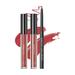 3Pcs Rose Red Matte Liquid Lipstick Lip Liner Lip Gloss Trio Lip Set - One Step Lips Makeup Kits Waterproof Long-Lasting Moisturizing Velvety Nude Lip Stain Make Up Gift Set (4#)