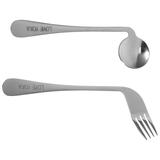 1 set of Elderly Curved Spoons Patients Feeding Utensils Patients Tableware Self-feeding Fork