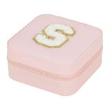 Personalized Women s Jewelry Box Travel Jewelry Box English Alphabet Flower Jewelry Makeup Bag Gifts For Women Gifts For Friends
