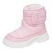 Snow Boot Children Baby Toddler Shoes Non Slip Rubber Sole Outdoor Toddler Walking Shoes Outfit Pink 18 Months-24 Months