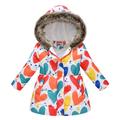 TOWED22 Kids Children Winter Warm Jacket Plus Velvet Cotton Coat Toddler Outerwear Puffer Coat(White 2-3 Y)