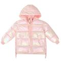 HBYJLZYG Hoodies Coat Padded Jacket Mid Length Tops Kids Girls Winter Warm Thick Colorful Wing Cotton Coat Hooded Down Coat Down Jacket Overcoat