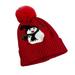 Quealent Unisex Baby Hat Unisex Knit Hats Toddler Children s Winter Christmas Baby Hairball Winter Warm Knit Hat Boys and Baby Girl (Red 2-10 Years)