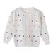 1-7T Girls Cardigan Sweater Toddler Girl Uniforms Button Long Sleeve Knit Tops