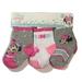 SOCKS BOYS X6 - MINNIE MOUSE PINK GREY - SZ 0 6 MONTHS - BABY ANKLE 6 PACK