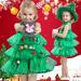 Dezsed Baby Girls Outfits Clearance Toddler Kids Baby Girls Christmas Tree Costume Dress Party Tank Top Dress With Hat Outfits Green 4-5 Years