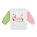 Quealent Girls Childrenscostume Female Big Kid Boys Sweat Shirt Children s Christmas Colours Long Sleeved Casual Jumper Of The Girls Scary (White 4-5 Years)