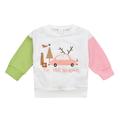 Quealent Girls Childrenscostume Female Big Kid Boys Sweat Shirt Children s Christmas Colours Long Sleeved Casual Jumper Of The Girls Scary (White 18-24 Months)