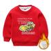 Little Children Girls Sweatshirts Fall Winter Xmas Sweatshirts Thicken Long Sleeve Crewneck Pullover Warm Shirt Sweater Tops Festival Warm Tops For Child