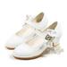 NIUREDLTD Toddler Kids Grils Dress Shoes Fashion Kids Children Girls Spring PU Princess Dance Party Dress Baby Shoes For Kids PU Leather Princess Shoes White 38