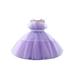 Canis Round Neck Sleeveless Dress with Ruffled Princess A-Line and High Waist for Girls