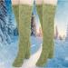 Herrnalise Christmas Gifts Women s 2 Pairs High Fuzzy Socks Over Knee Winter Leg Warmers Plush Slipper Socks For Women Christmas Home Sleeping