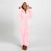 jsaierl Christmas Pajamas for Women One Sets Womens Fleece Onesies Pajamas Jumpsuit Warm Sherpa Romper Sleepwear One Piece Zipper Hooded Playsuit Loungewear