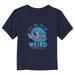 Toddler s Lilo & Stitch Itâ€™s Ok to Be Weird Motto Graphic Tee Navy Blue 4T