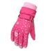 Stamzod 3-6 Years Kids Ski Winter Gloves Clearance Toddler Warm Gloves Rose Embroidery Windproof Children Girls Boys Snow Gloves